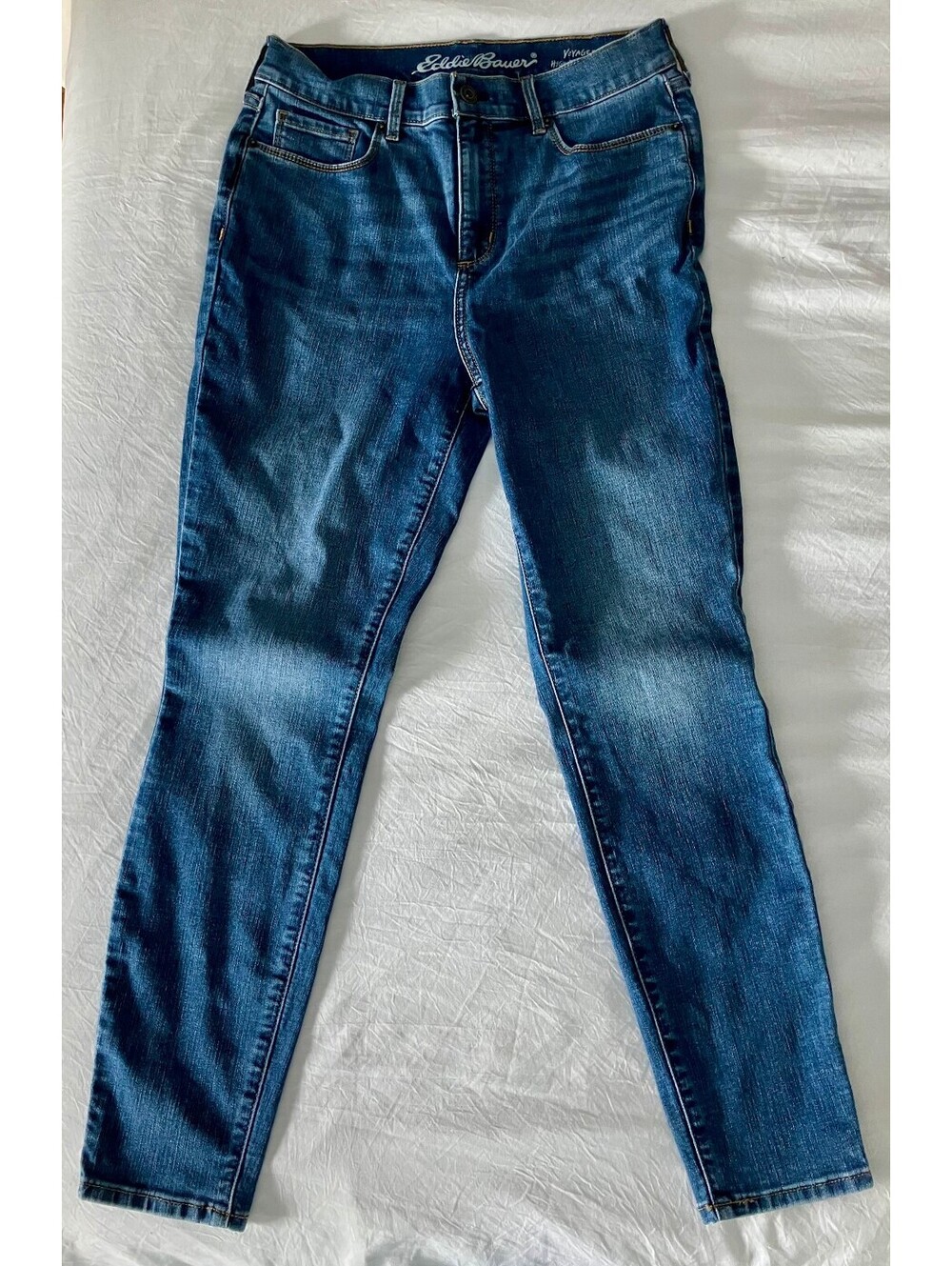 Eddie Bauer Womens Voyager High Rise Skinny Jeans 8 Medium Wash Stretch